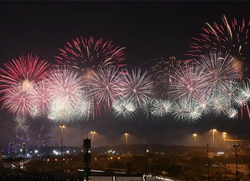老河口市焰火晚会